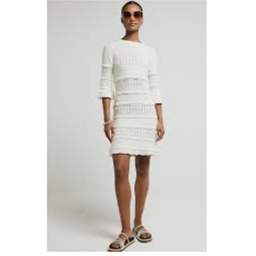Elliatt Canvas Fringe Dress Size Small